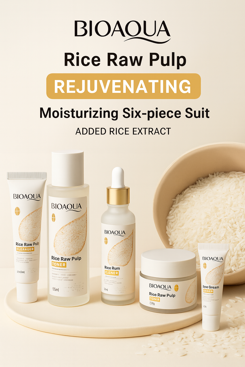 Kit Bioaqua 6 pcs Rejuvenecedor Facial