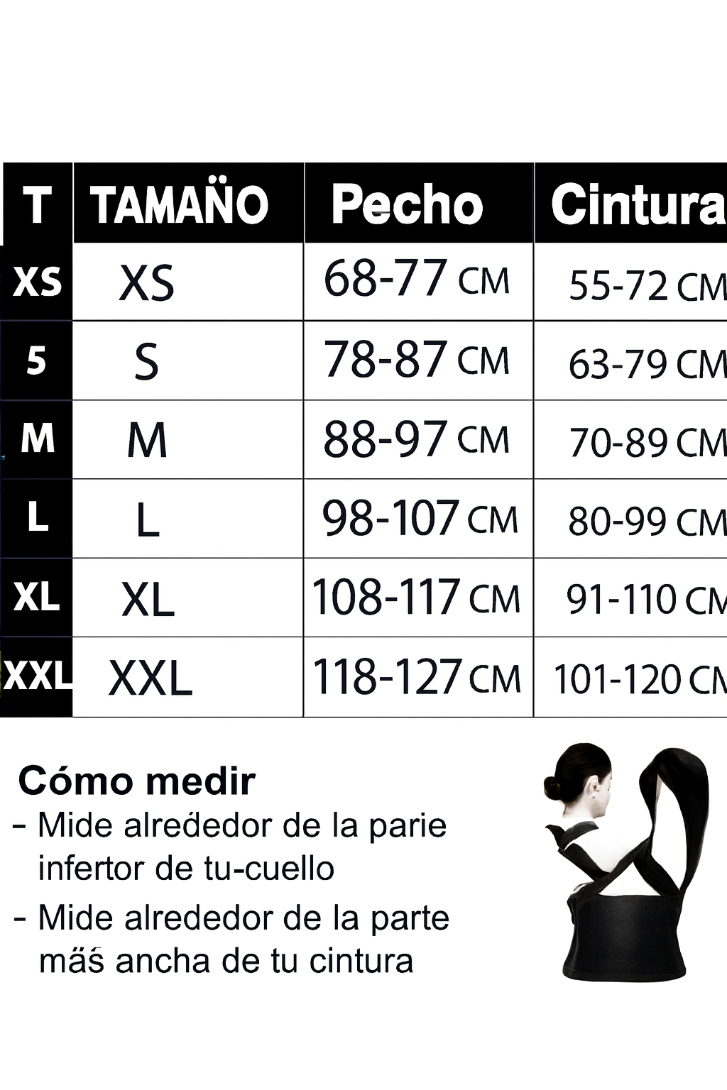 FAJA CORRECTORA  DE POSTURA